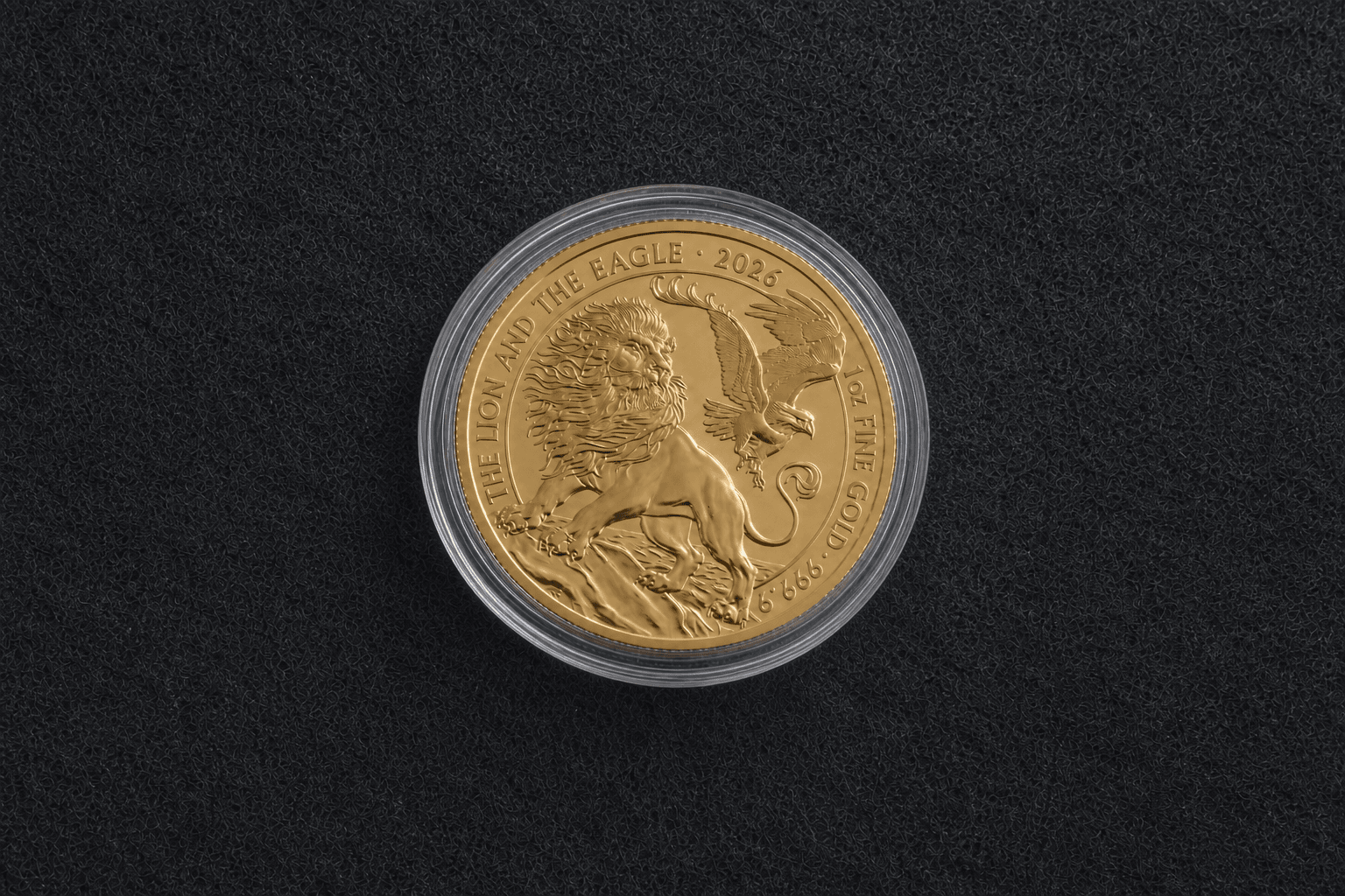 The Lion and the Eagle 2026 one-ounce gold bullion coin