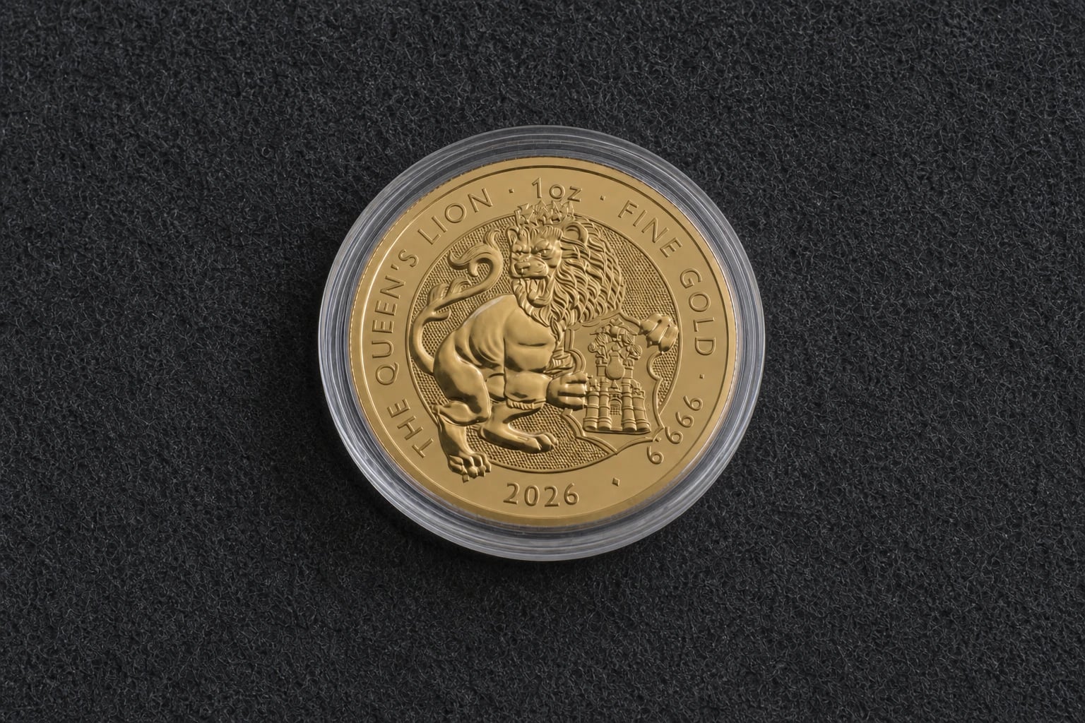 The Queen’s Lion 2026 one-ounce gold bullion coin
