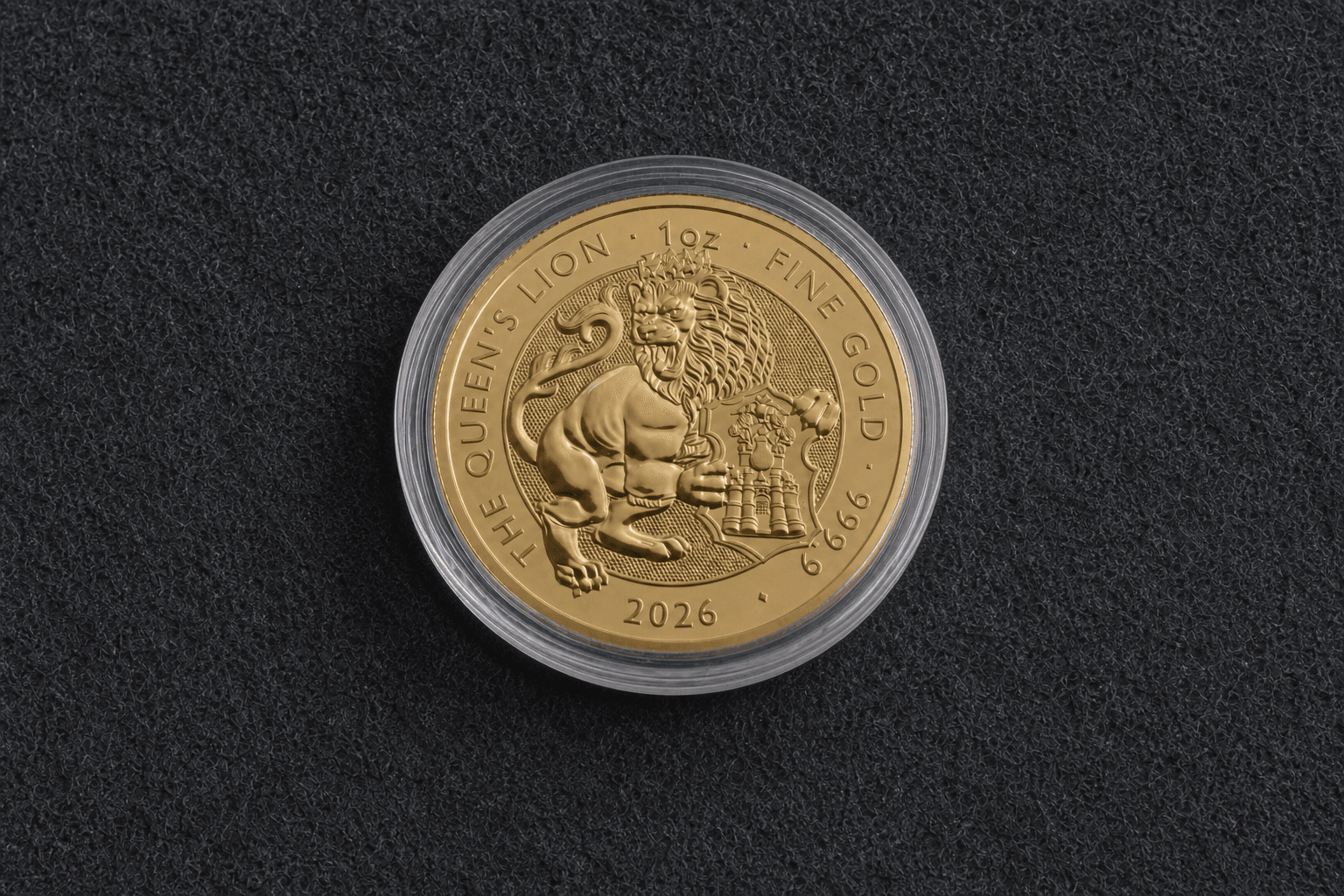 The Queen’s Lion 2026 one-ounce gold bullion coin