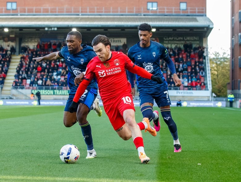 Leyton Orient player in action on matchday