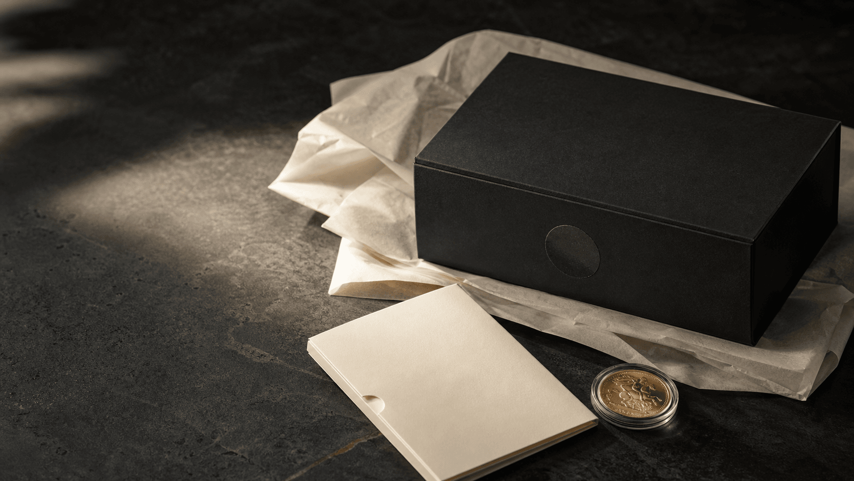 An unbranded secure parcel prepared for bullion delivery
