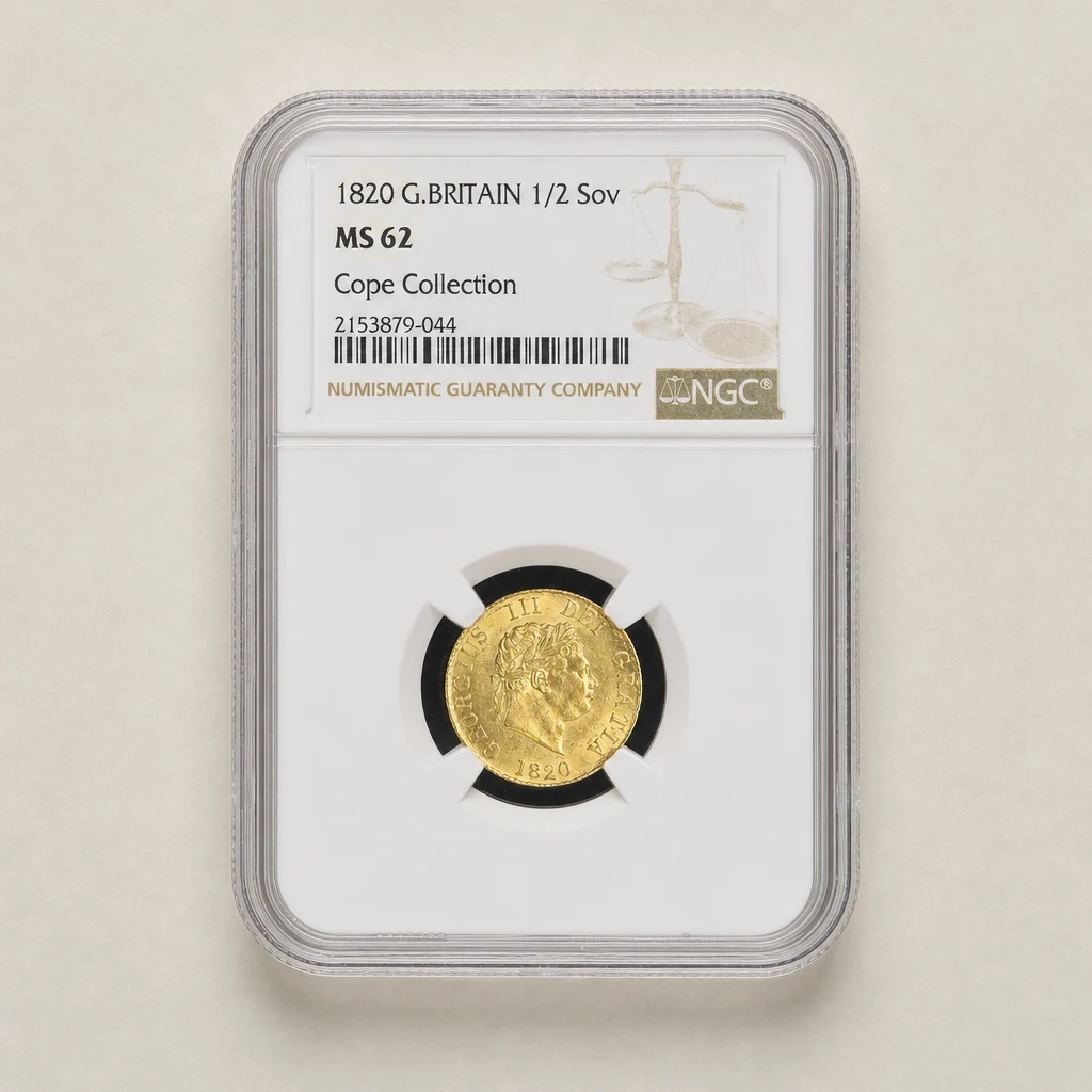 1820 Gold Half Sovereign NGC MS62 — NGC · MS62