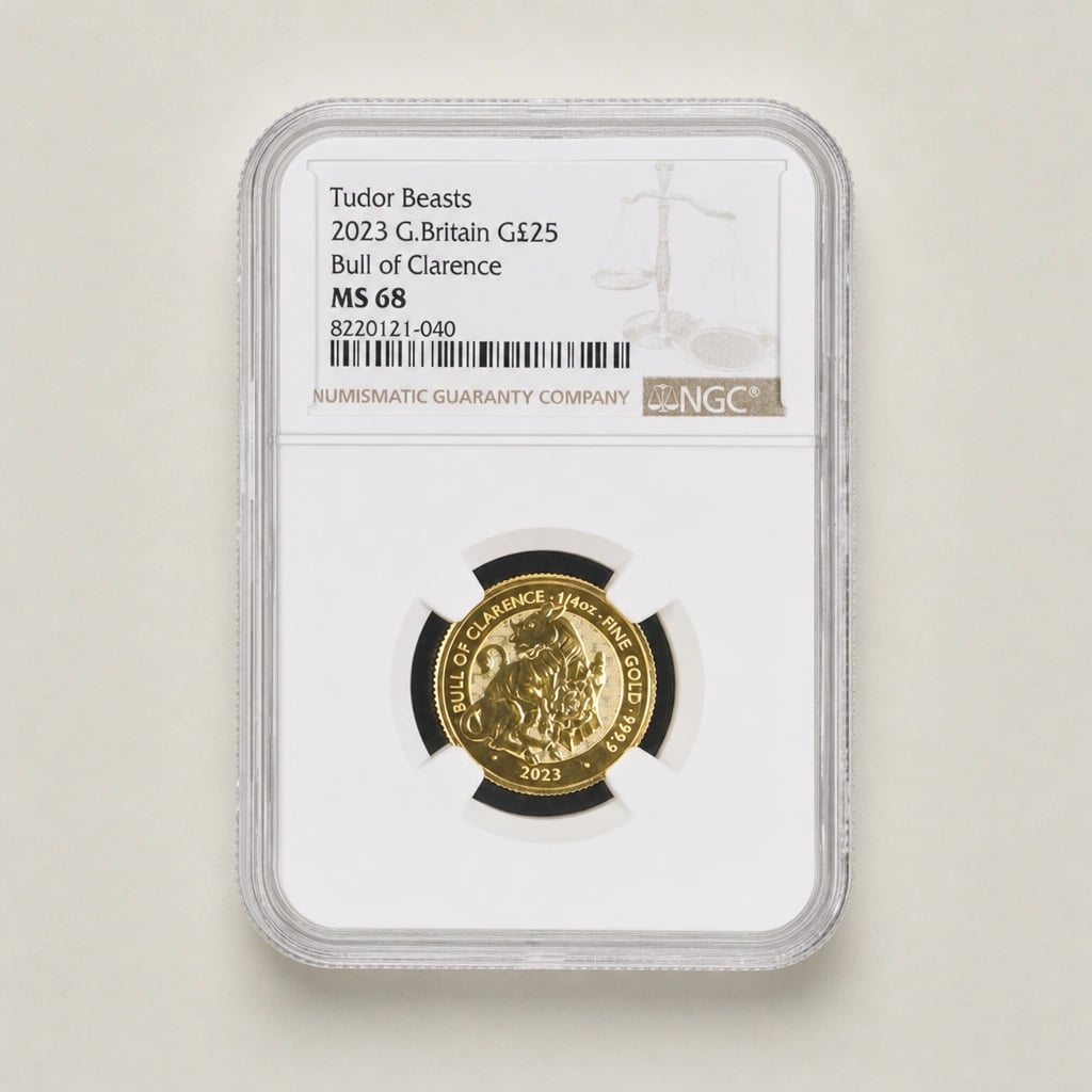 2023 1/4oz Gold The Tudor Beasts Bull of Clarence NGC MS68 — NGC · MS68